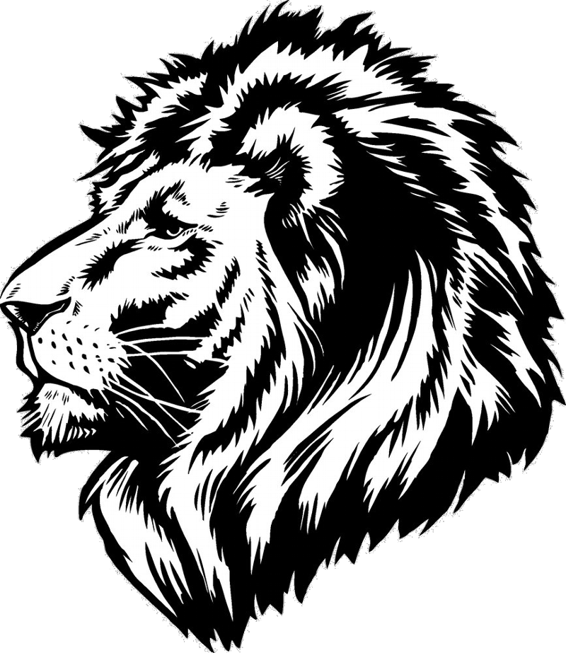 Lion Head Stencil Icon